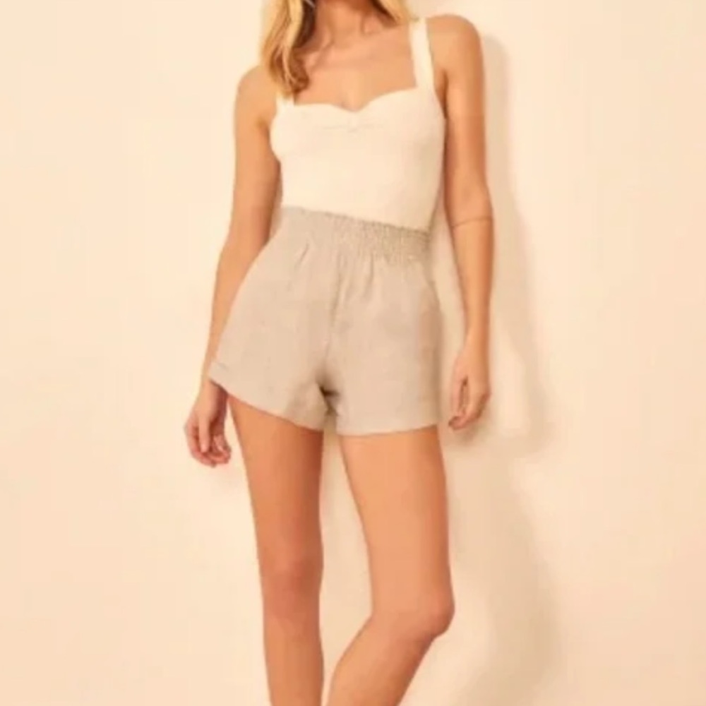 Reformation Nashville Shorts Oatmeal